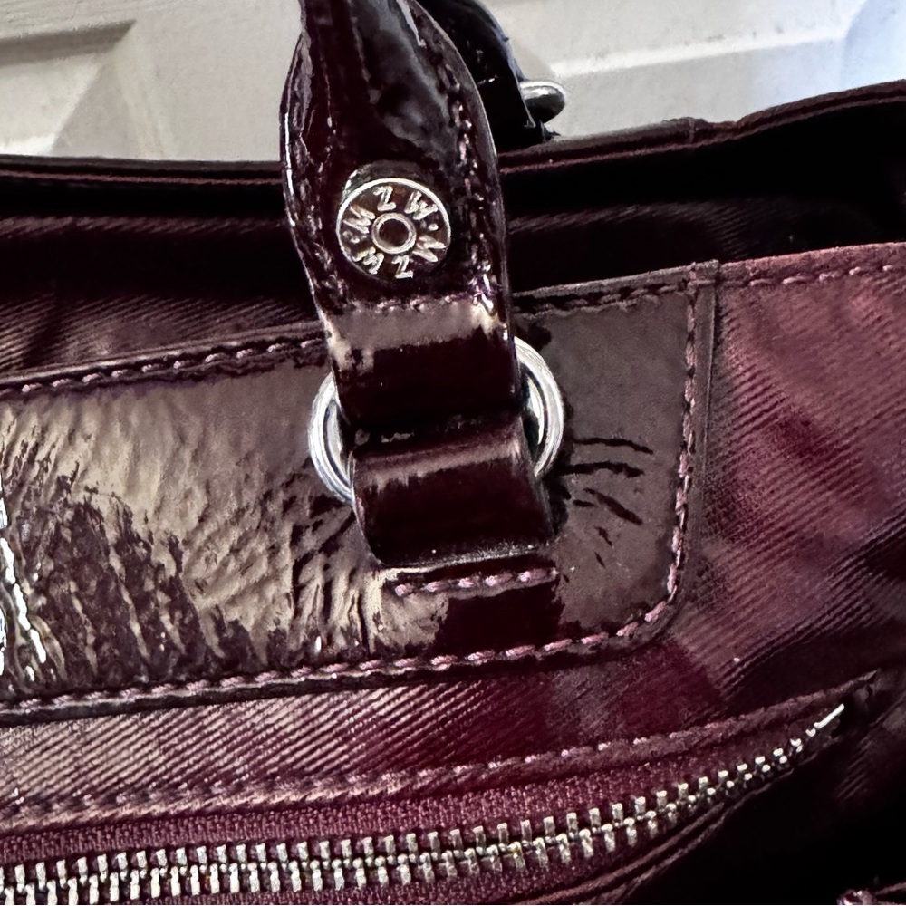 MZ Wallace Bag Crossbody Tote Patent Leather Merlot - Picture 11 of 14